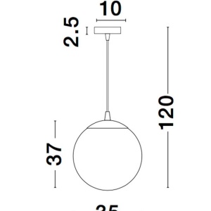 Pendul design modern NAZIO, 35cm, auriu NVL-9080352 93993 universul-luminii.ro