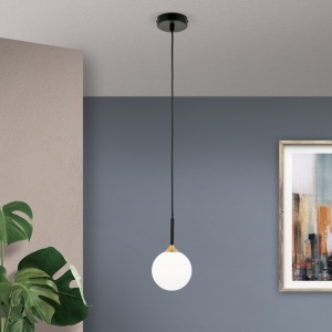 Pendul design modern SNOWWHITE negru/auriu - Img 1