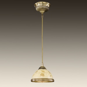 Pendul din alama cu sticla decorata design italian D-16cm 6208 101623 universul-luminii.ro