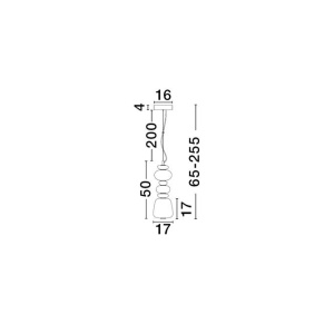 Pendul LED decorativ ceramic maro, albastru, alb, PALO II 168153 universul-luminii.ro