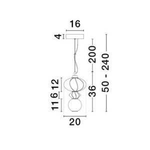 Pendul LED decorativ ceramic Verde, Albastru, Alb, ONETA 168463 universul-luminii.ro