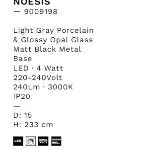 Pendul LED decorativ portelan bordeaux, sticla alb, NOESIS 168273 universul-luminii.ro