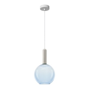 Pendul LED design decorativ LIORA albastru clar/alb
