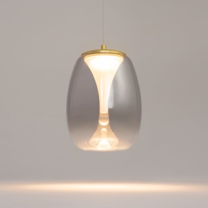 Pendul LED design decorativ Splash auriu/gri 145093 universul-luminii.ro