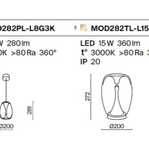 Pendul LED design decorativ Splash auriu/transparent 225803 universul-luminii.ro