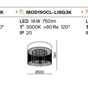 Pendul LED design elegant modern Imaginary - Img 7