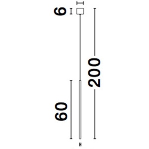 Pendul LED design liniar ELETTRA negru - Img 3