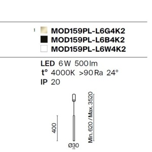 Pendul LED design minimalist Pro Base auriu 179433 universul-luminii.ro