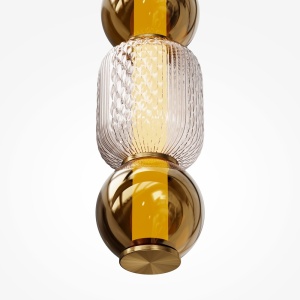 Pendul LED design modern decorativ Drop auriu - Img 4