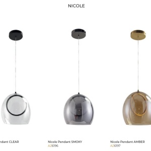 Pendul LED design modern decorativ NICOLE amber 144873 universul-luminii.ro