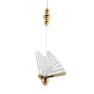 Pendul LED design modern Fluture S auriu - Img 1