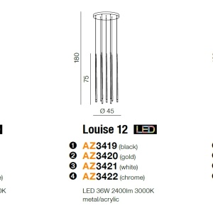 Pendul LED design modern minimalist Louise black ZZ AZ3155 79973 universul-luminii.ro