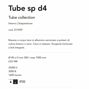 Pendul LED design modern minimalist Tube sp d4 alb - Img 3