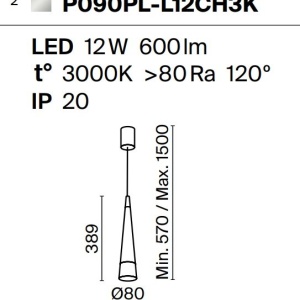Pendul LED design modern Sintesi - Img 4