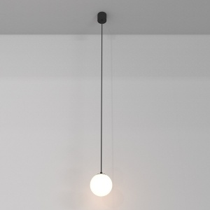 Pendul LED design tehnic Luna negru, 4000K 55443 universul-luminii.ro