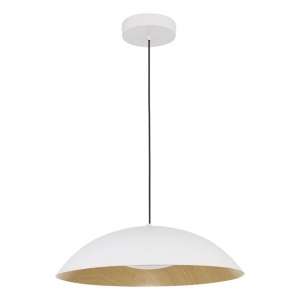Pendul LED dimabil design modern GLIM alb 60cm - Img 1