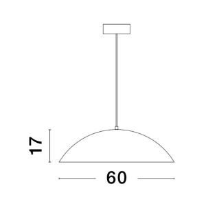 Pendul LED dimabil design modern GLIM negru 60cm 115453 universul-luminii.ro