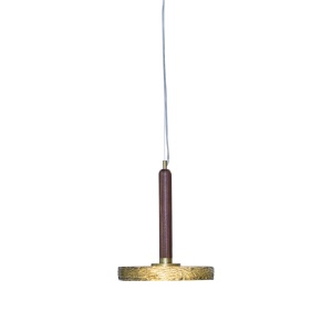 Pendul LED LUX, Lemn masiv, Sticla Turnata, MACRABÈ Small 50623 universul-luminii.ro