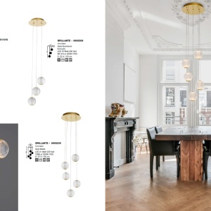 Pendul LED modern design elegant BRILLANTE 201263 universul-luminii.ro