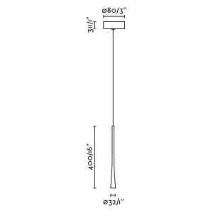 Pendul LED stil minimalist DIANA 40 alb - Img 6
