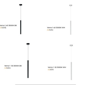 Pendul LED stil minimalist VERNO 1 40 negru 3000K 143913 universul-luminii.ro