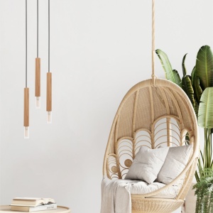 Pendul lemn design natural MADERA 115983 universul-luminii.ro