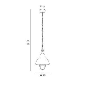 Pendul, Lustra exterior design industrial Chronos 22cm - Img 5