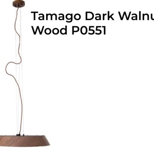 Pendul, Lustra LED din lemn design scandinav Tamago Dark Walnut 134283 universul-luminii.ro