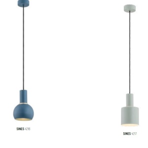 Pendul, Lustra suspendata design minimalist SINES 12cm, coral - Img 4