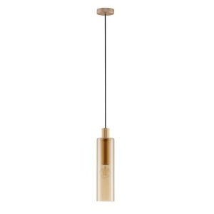 Pendul metal auriu, sticla chihlimbar ZOELLA