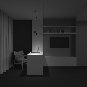 Pendul minimalist design tehnic Polar negru 146933 universul-luminii.ro