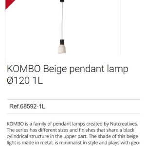 Pendul modern design minimalist KOMBO bej 12cm 83813 universul-luminii.ro