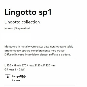 Pendul modern design minimalist Lingotto sp1 negru 142003 universul-luminii.ro