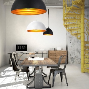 Pendul modern design nordic 18cm MODENA negru/auriu - Img 3