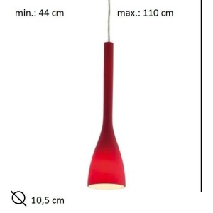 Pendul modern diametru 10,5 cm FLUT SP1 SMALL rosso 035703 45183 universul-luminii.ro