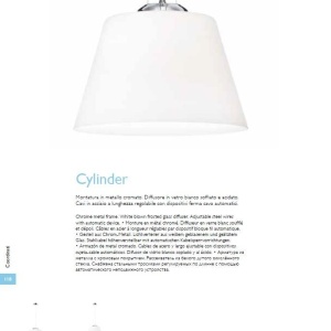 Pendul modern diametru 40,5cm CYLINDER SP1 D40 BIANCO 025438 43433 universul-luminii.ro