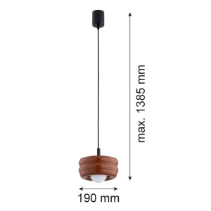 Pendul modern, Living, Hol, Scara, Sticla, Teracota, TEVO 169073 universul-luminii.ro
