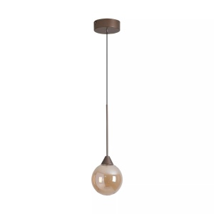 Pendul Opus Lux, Sticla Amber si Metal Bronz, LED CCT - Img 3