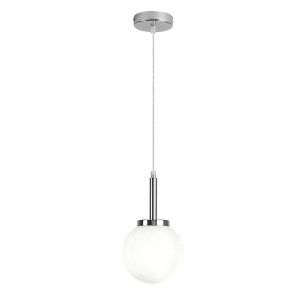 Pendul pentru baie design modern IP44 Togo crom, alb - Img 1