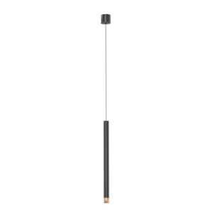 Pendul tubular stil minimalist QI Nero / Rose Gold 40
