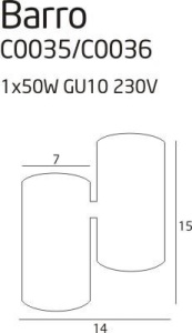 Plafonier, Spot orientabil Barro alb C0036 MX 61243 universul-luminii.ro