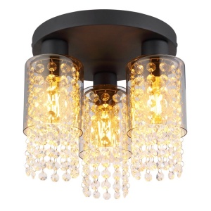 Plafoniera 3L design modern Backey negru, fumuriu