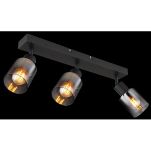 Plafoniera 3L design modern Hubertus negru 134903 universul-luminii.ro