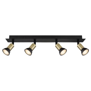 Plafoniera 4L design modern Drew negru, auriu - Img 4
