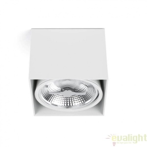 Plafoniera alba cu 1 spot directionabil cu design modern, TECTO-1 63274