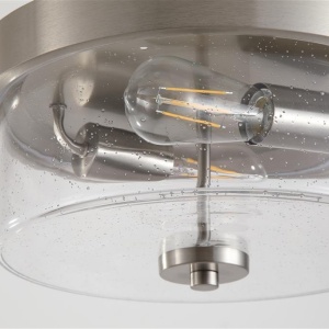 Plafoniera baie metal argintiu satin sticla IP44 Preston 2L 632263 universul-luminii.ro