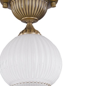 Plafoniera clasica design italian din alama, sticla 9250 RA-PL. 9250/1 102513 universul-luminii.ro