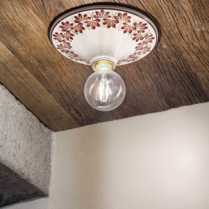 Plafoniera clasica realizata manual din ceramica TRIESTE 128613 universul-luminii.ro