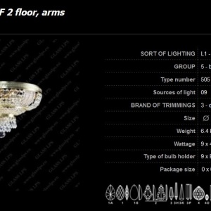 Plafoniera cristal Bohemia, L15 505/09/3; F 2 floor, arms 175553 universul-luminii.ro