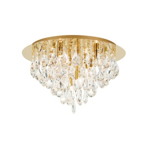 Plafoniera cristal K9 design elegant CELESTE D-45 aurie 156513 universul-luminii.ro